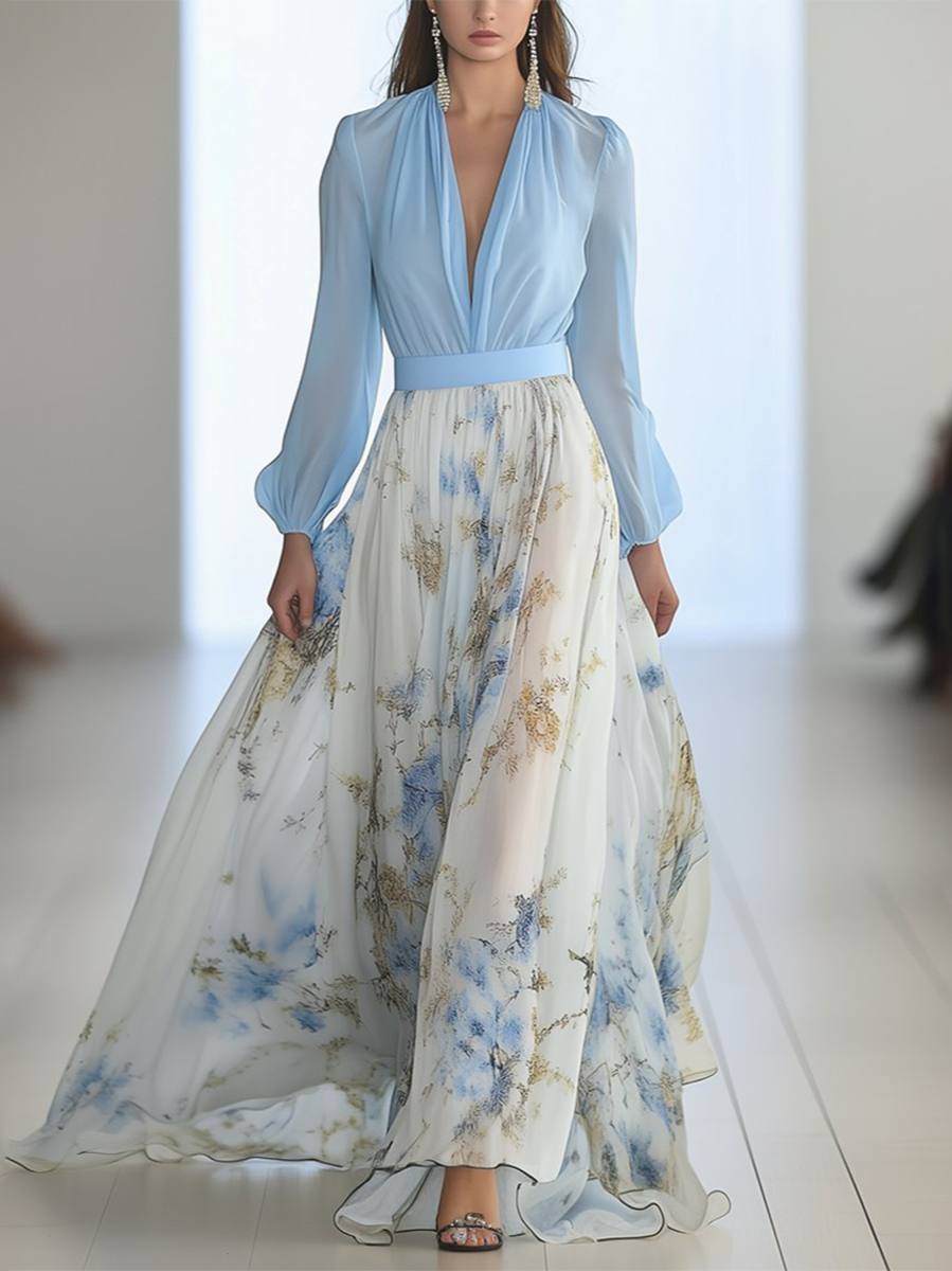 Damesmaxi-jurk met Bloemenprint Lizzy