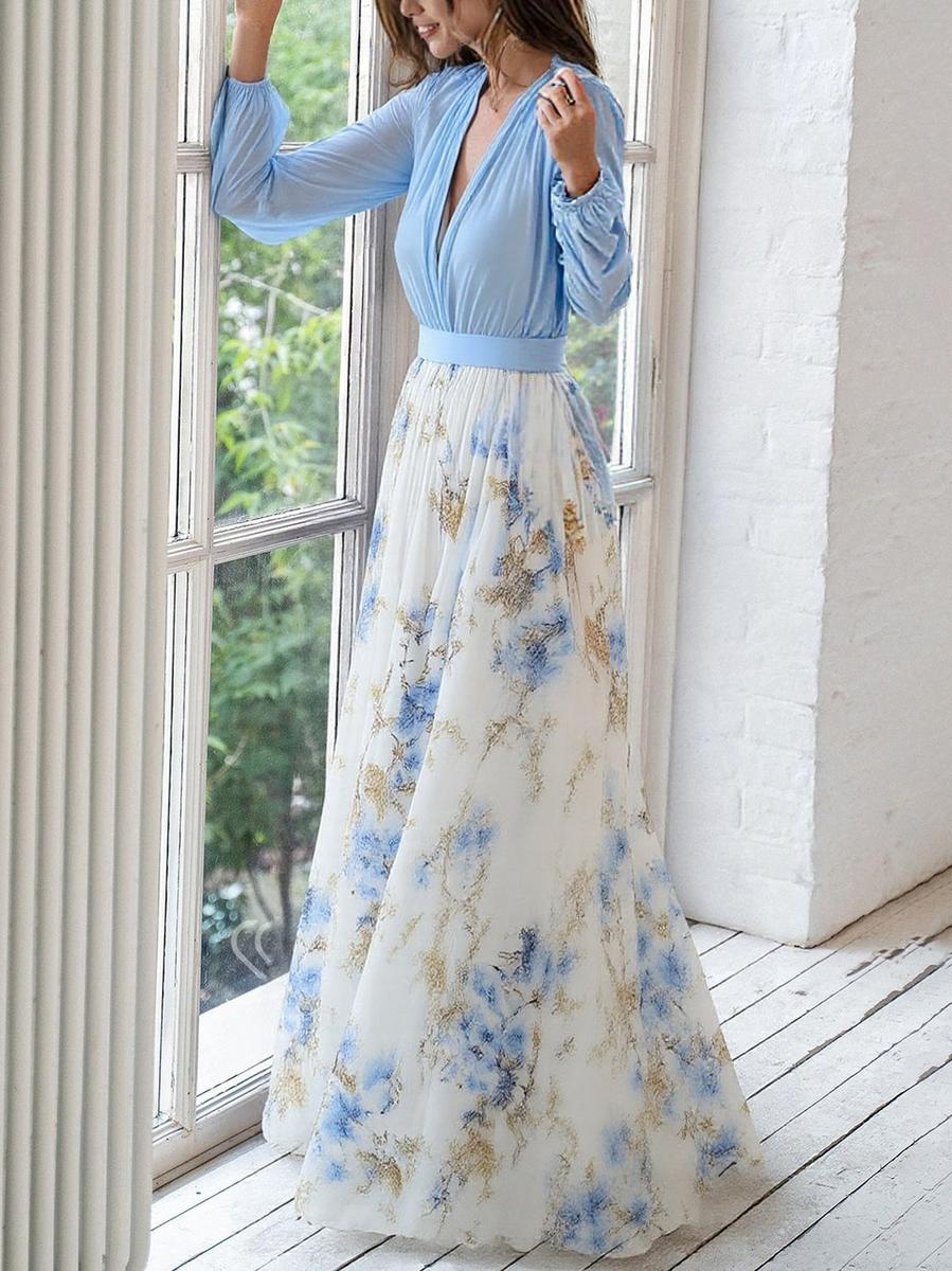 Damesmaxi-jurk met Bloemenprint Lizzy