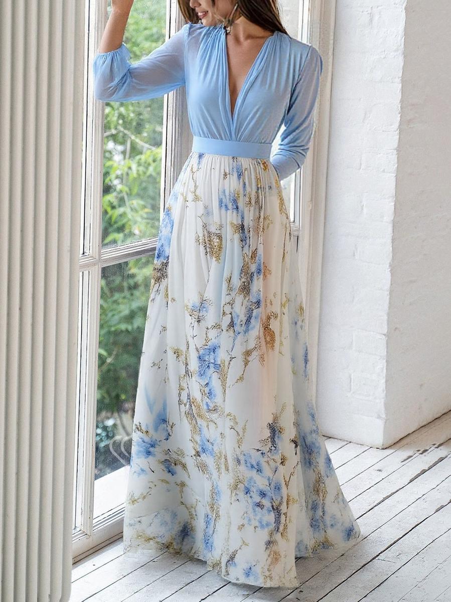 Damesmaxi-jurk met Bloemenprint Lizzy