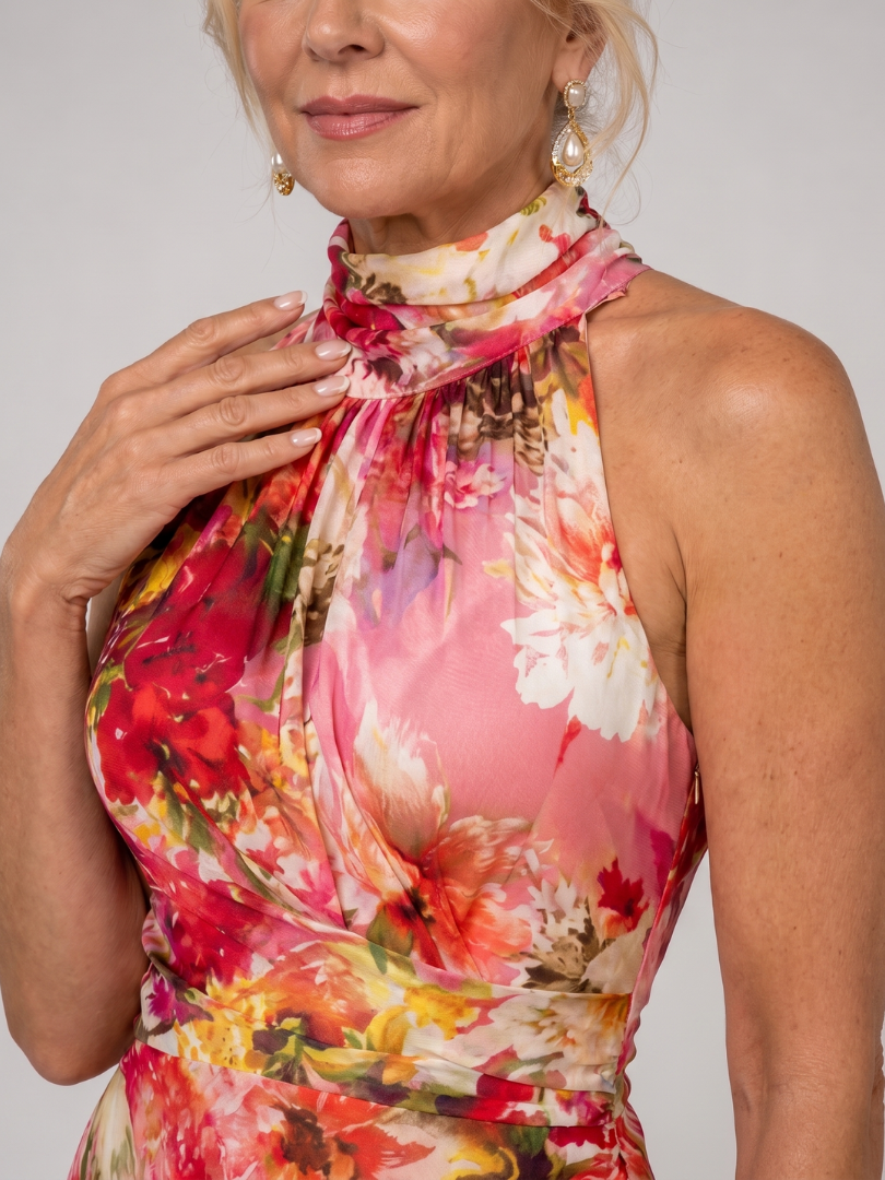 Dames Maxi Jurk met Halterhals