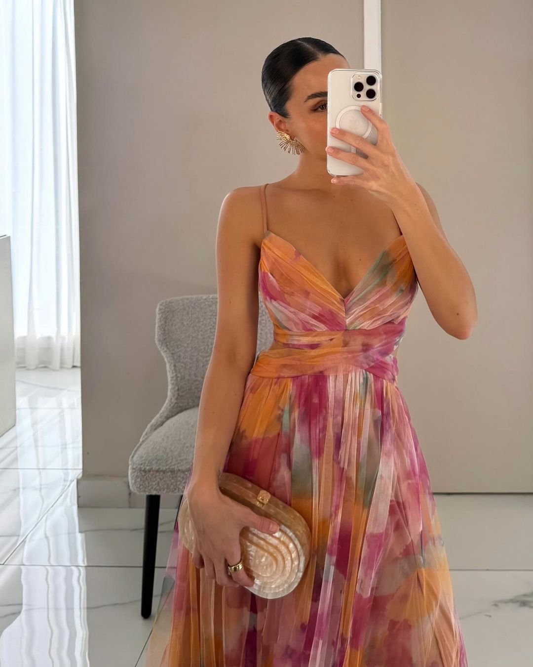Damesmaxi-jurk met Bloemenprint en Verstelbare Bandjes Lizzy
