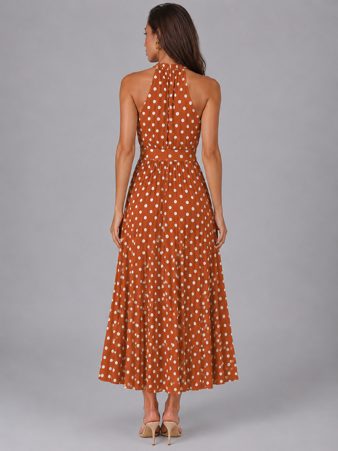 Dames Maxi Jurk met Stippen