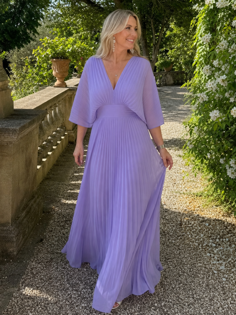 Dames Maxi Jurk met V-hals