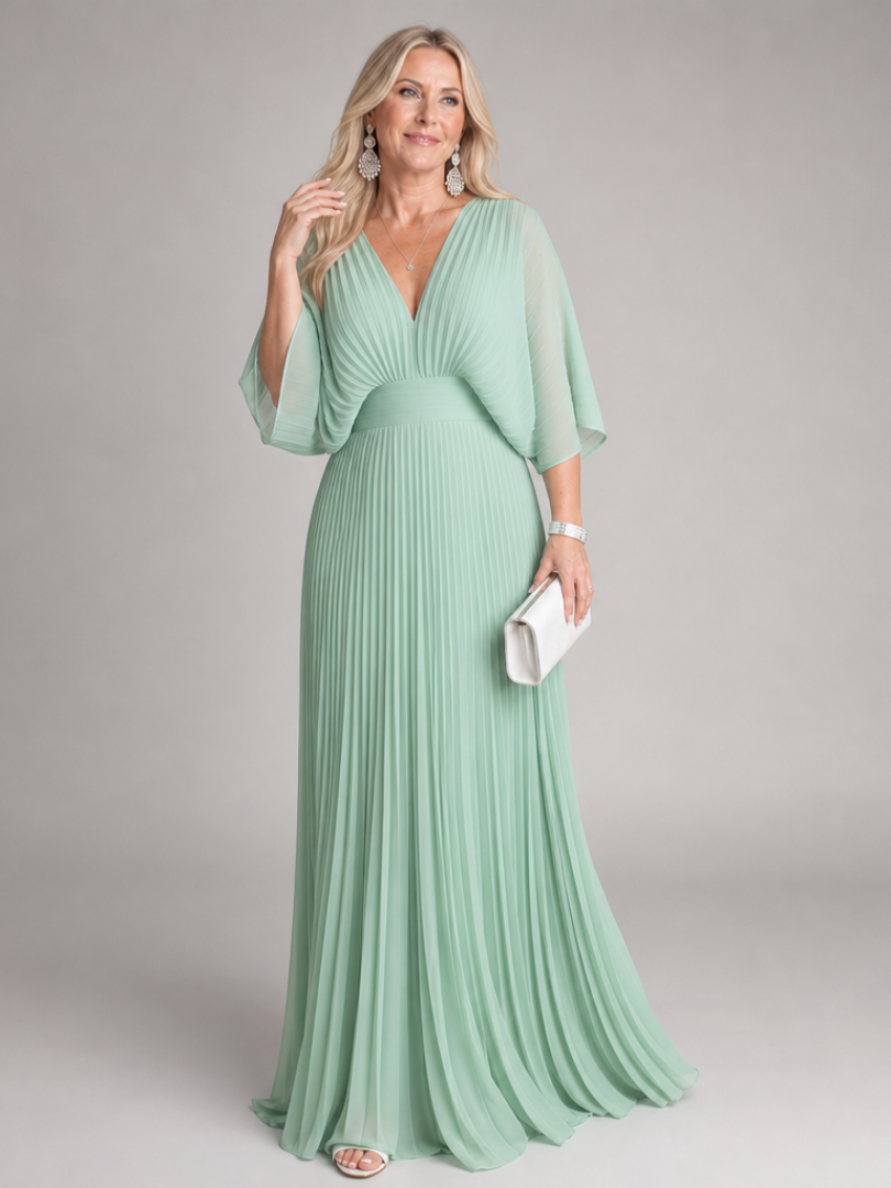 Dames Maxi Jurk met V-hals