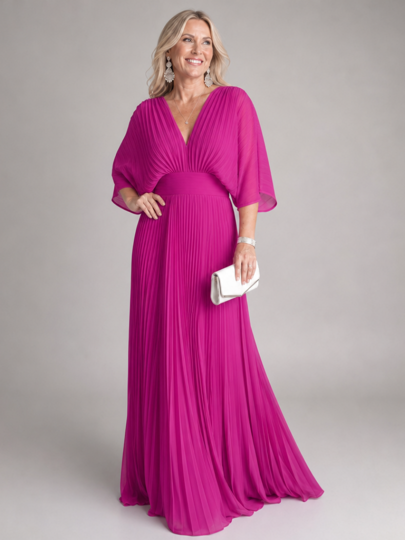 Dames Maxi Jurk met V-hals