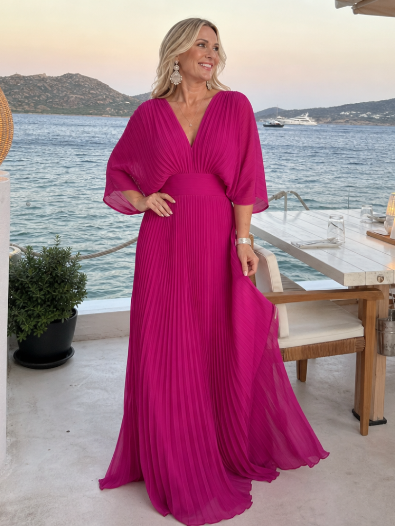Dames Maxi Jurk met V-hals