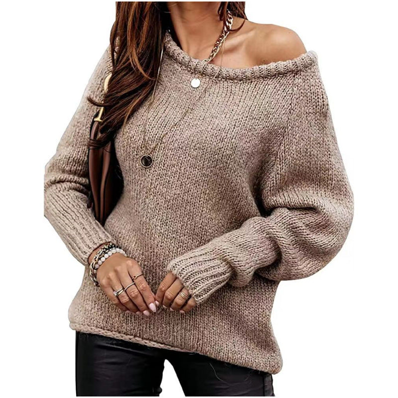 Damestrui Gebreid met Off-shoulder en Casual Pasvorm Lizzy