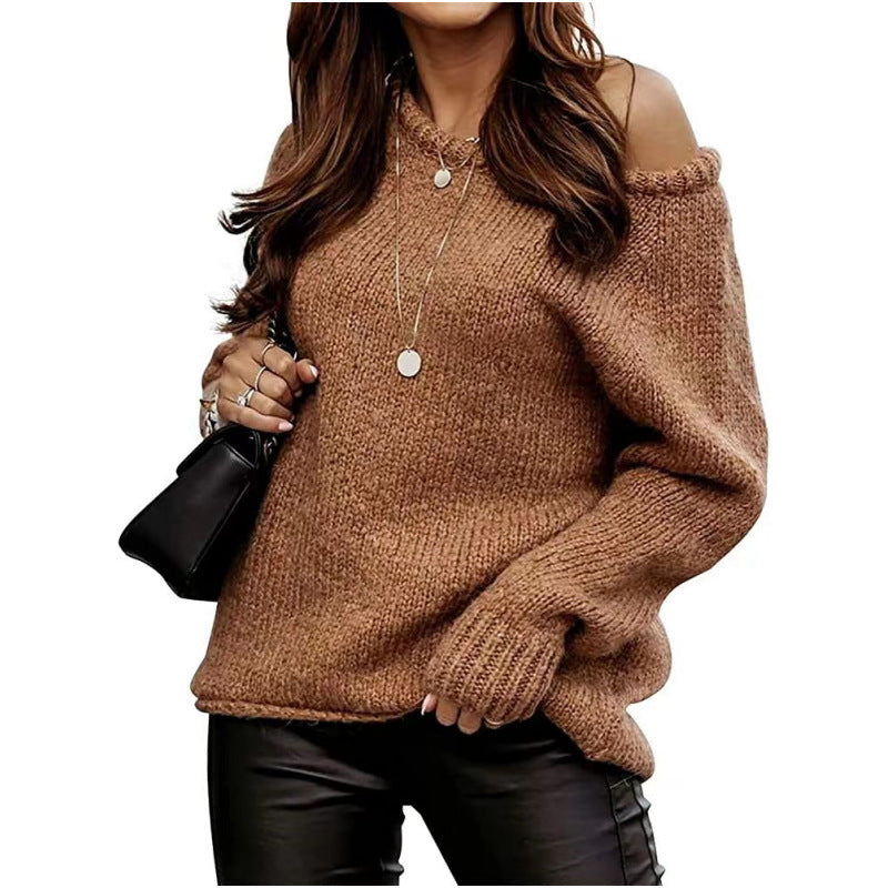 Damestrui Gebreid met Off-shoulder en Casual Pasvorm Lizzy