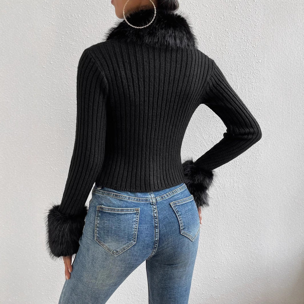 Dames Vest met Bontkraag