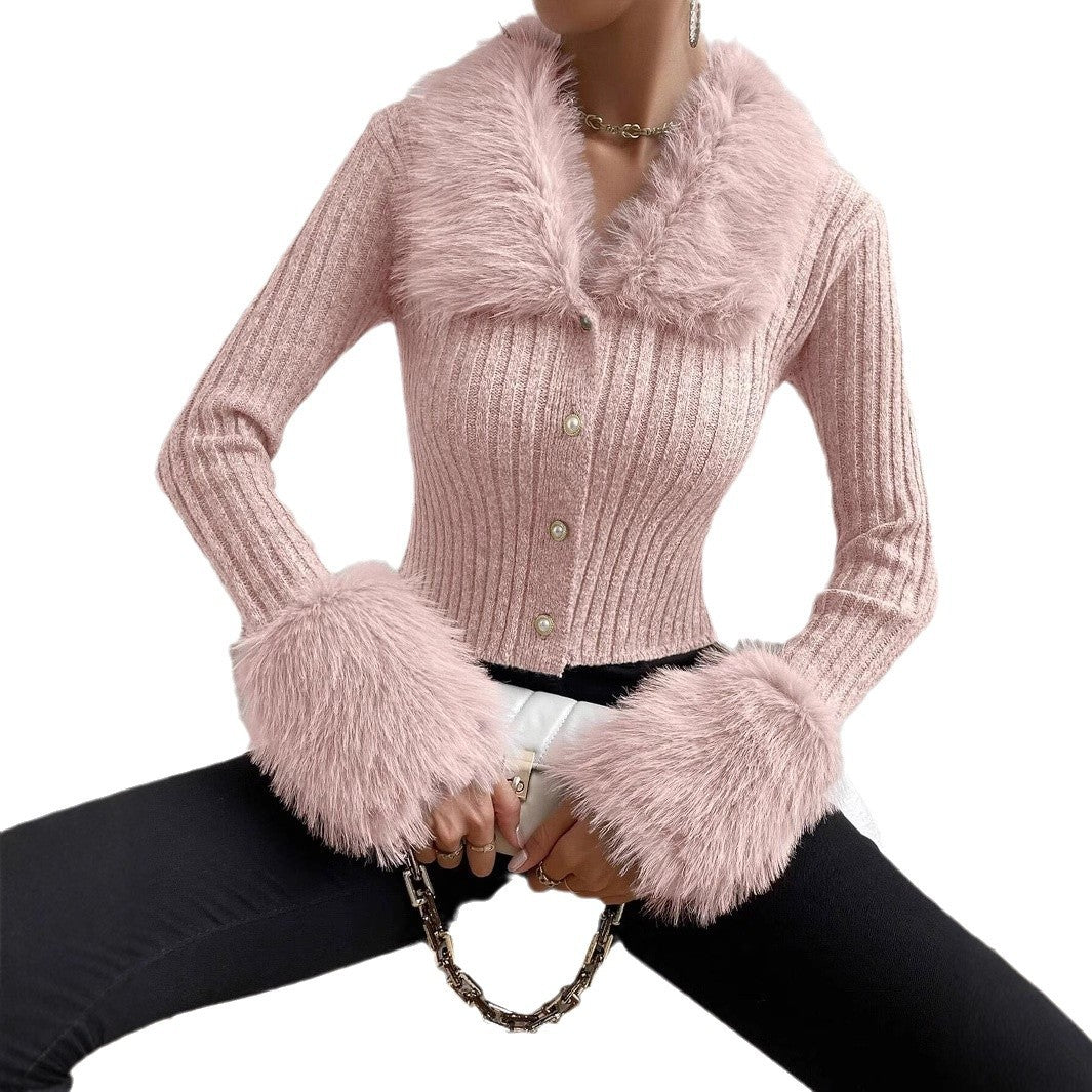 Dames Vest met Bontkraag