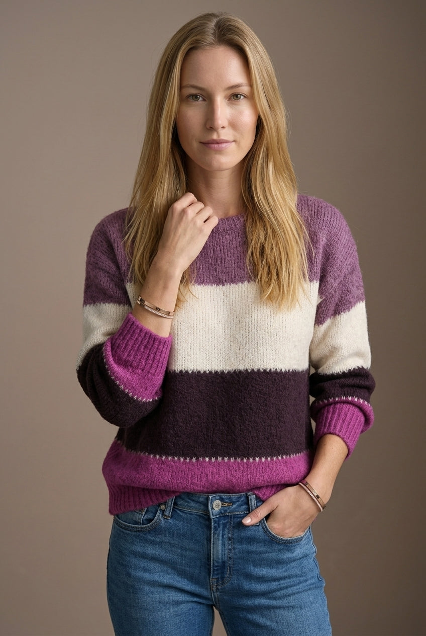 Damestrui Gebreid met Retro Chic en Lange Mouwen Lizzy
