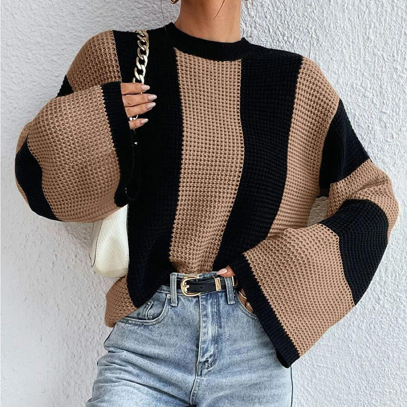Dames Oversized Trui met Kleurblokken
