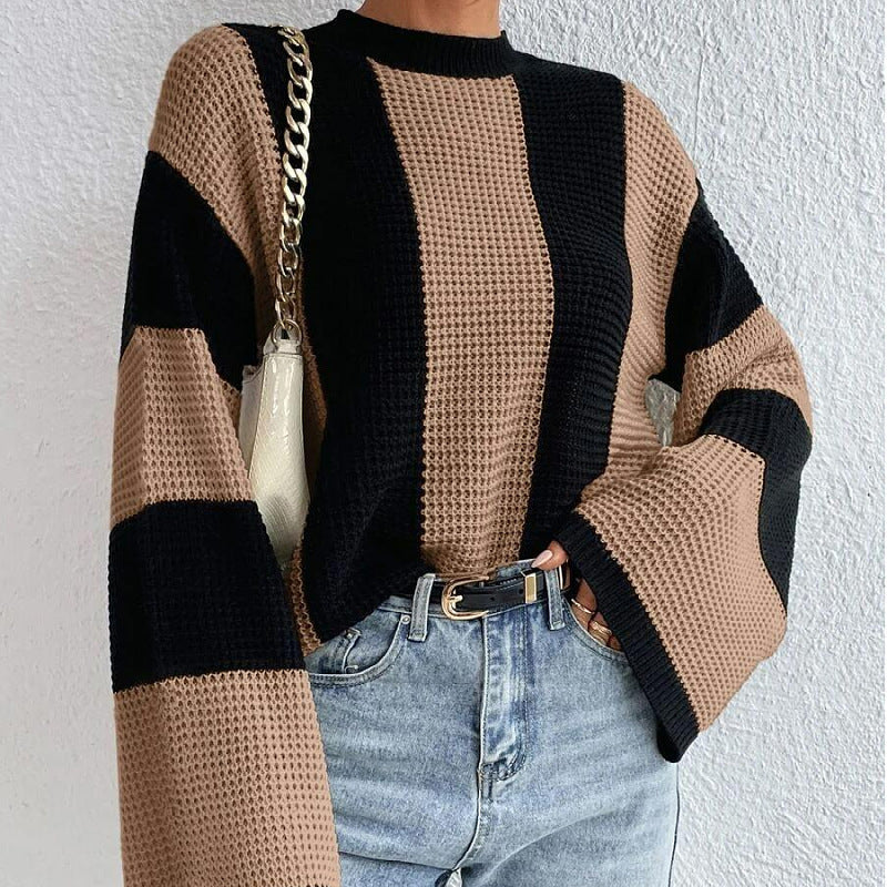 Dames Oversized Trui met Kleurblokken