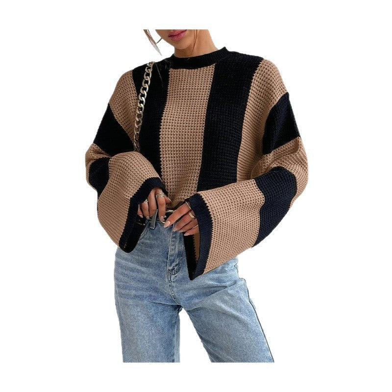Dames Oversized Trui met Kleurblokken