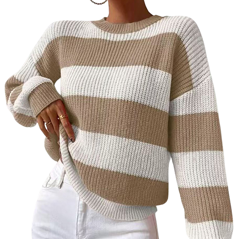 Damestrui Gestreept Oversized met Ronde Hals Lizzy