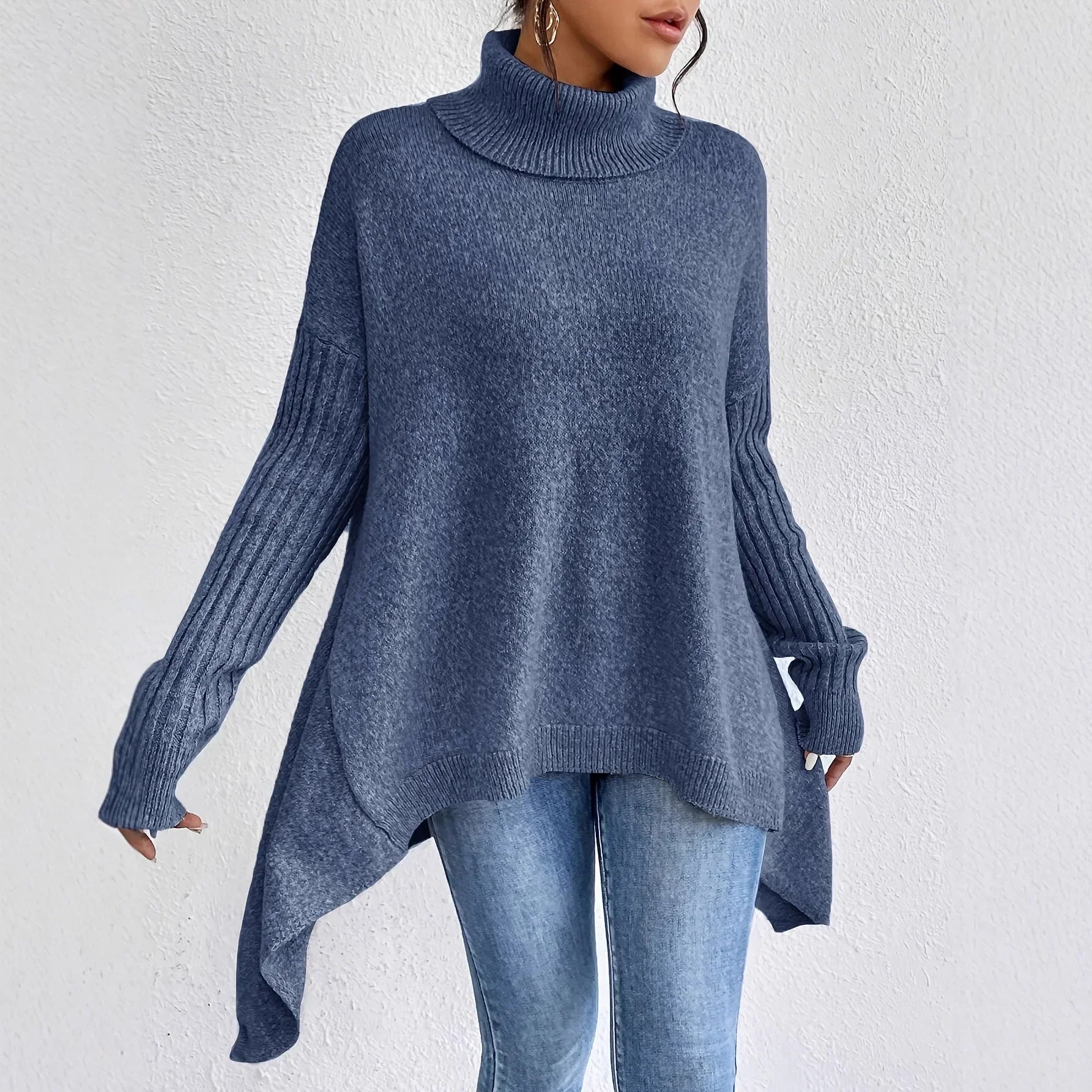 Damestrui Oversized met Asymmetrische Zoom en Zijsplitten Lizzy