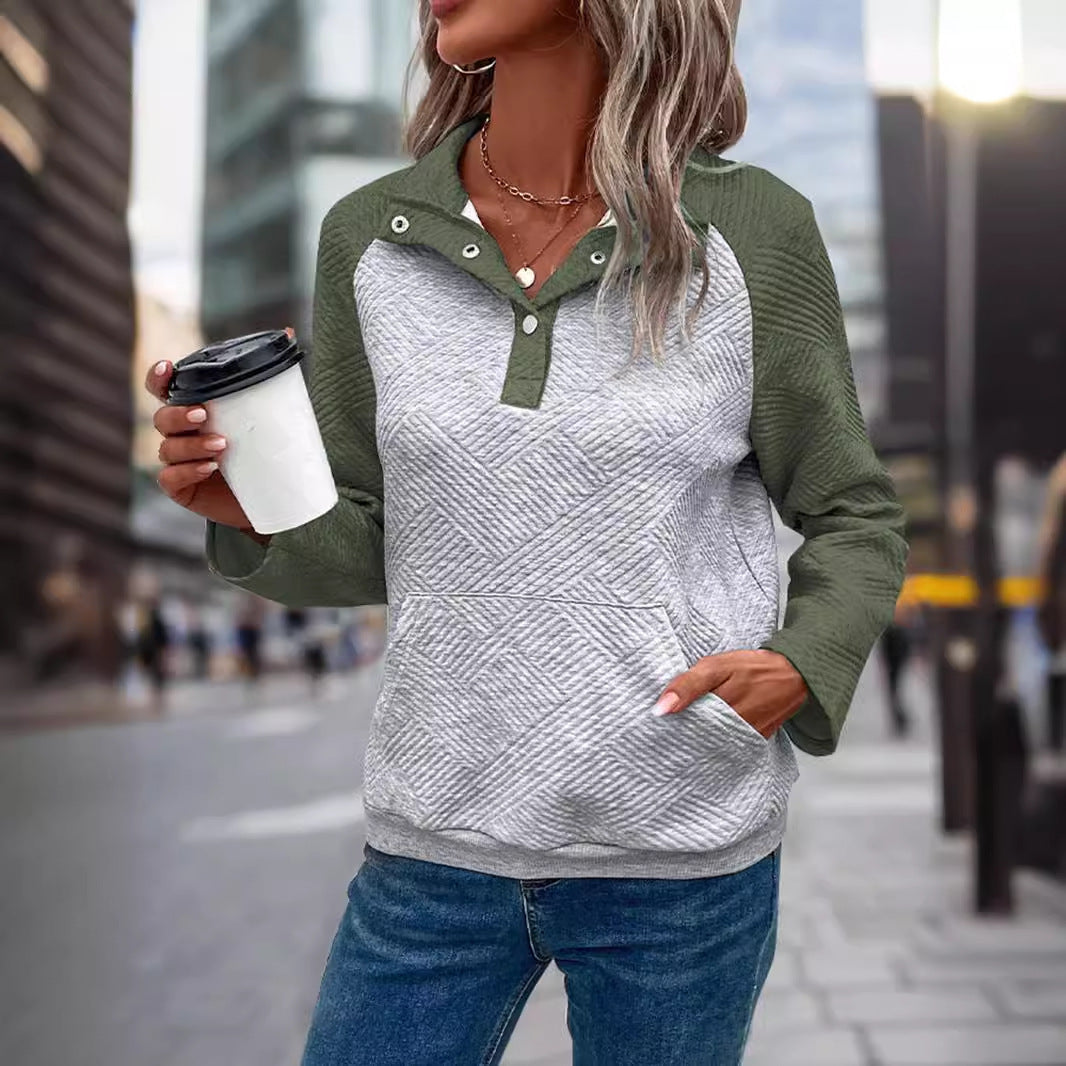 Dames Sweater met Halve Rits