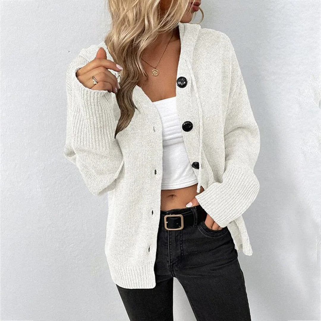 Dames Lang Vest met Capuchon