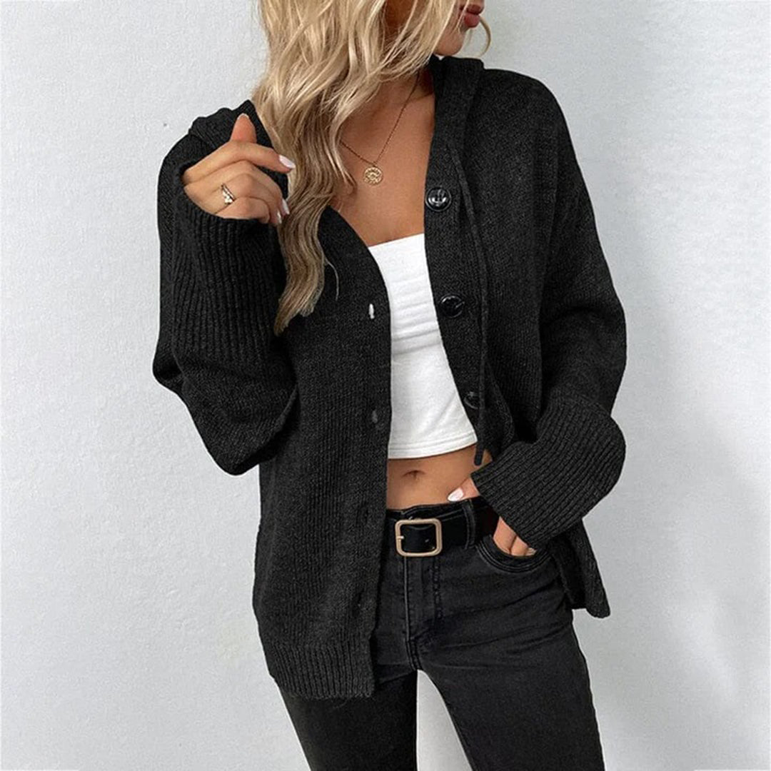 Dames Lang Vest met Capuchon
