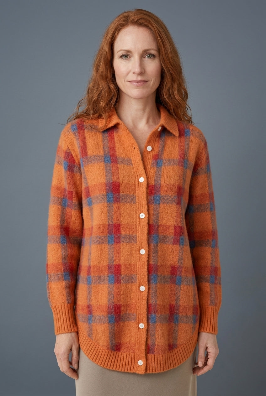 Damesvest Lang met Knoopsluiting en Kunstleren Details Lizzy