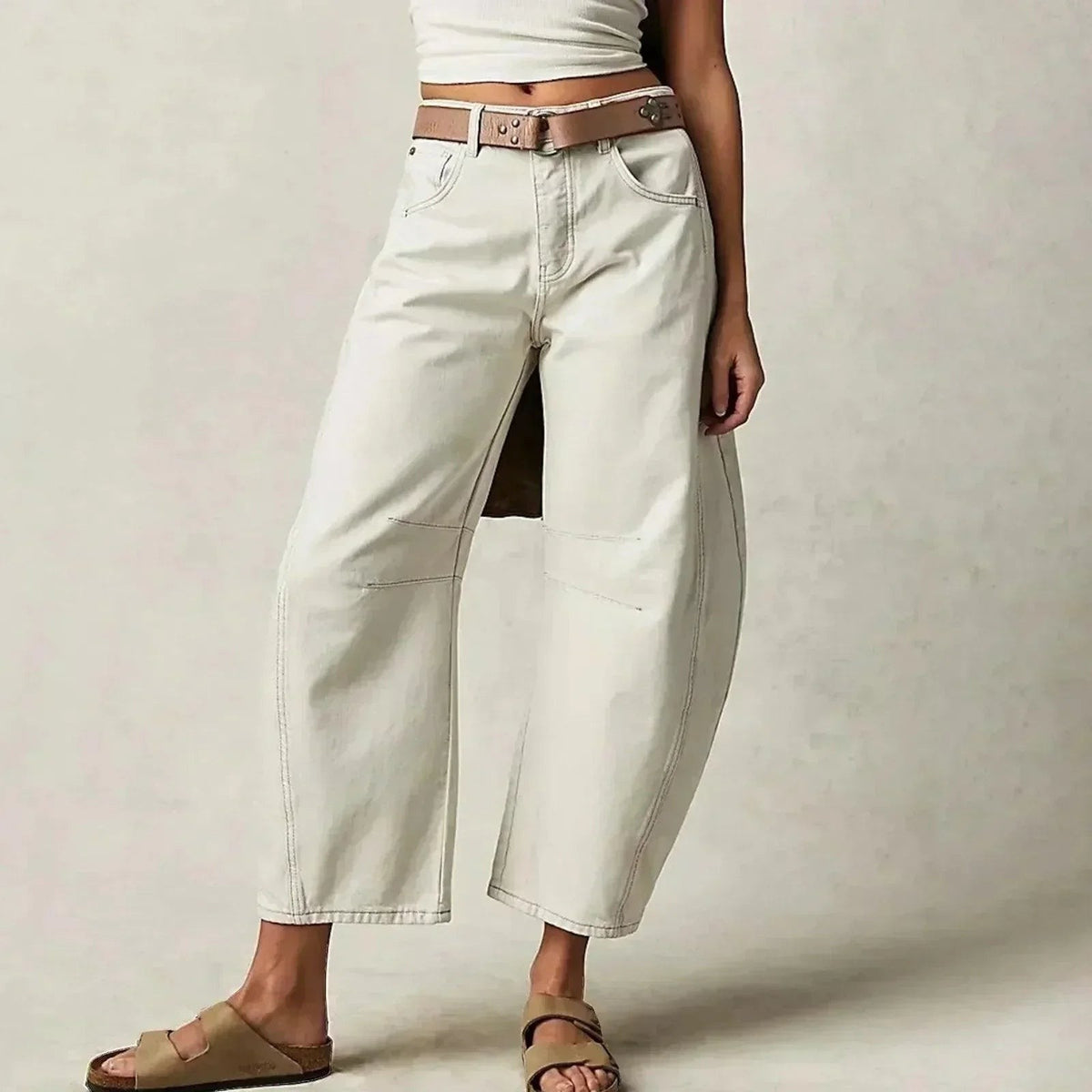 Dames Loose Fit Barrel Jeans