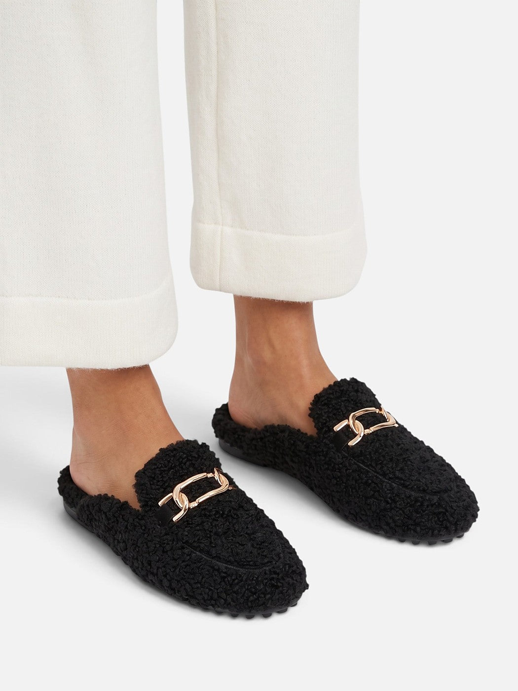 Dames Teddy Loafers met Ketting