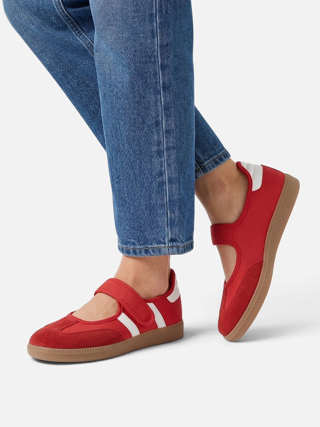 Dames Mary Jane Sneakers met Klittenband