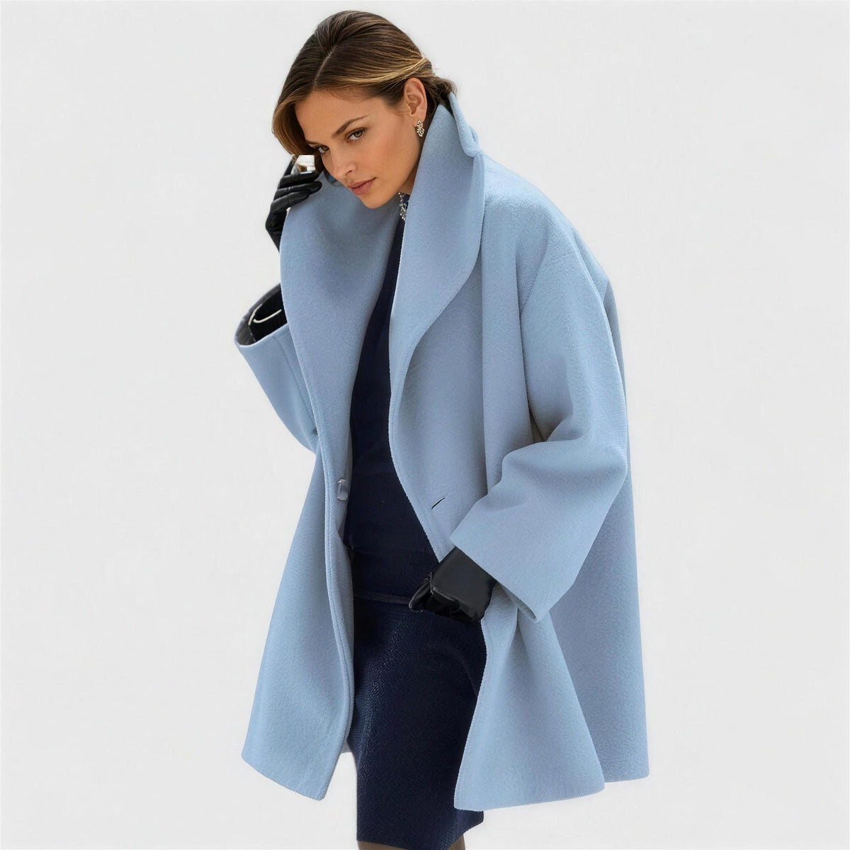 Dames Lange Oversized Jas met Zakken