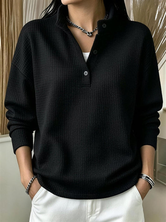 Dames Sweater met Hoge Boordkraag
