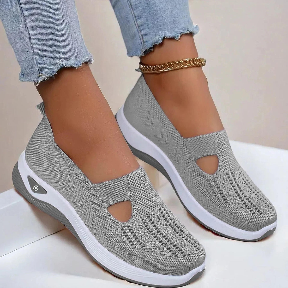 Dames Ademende Instap Sneakers