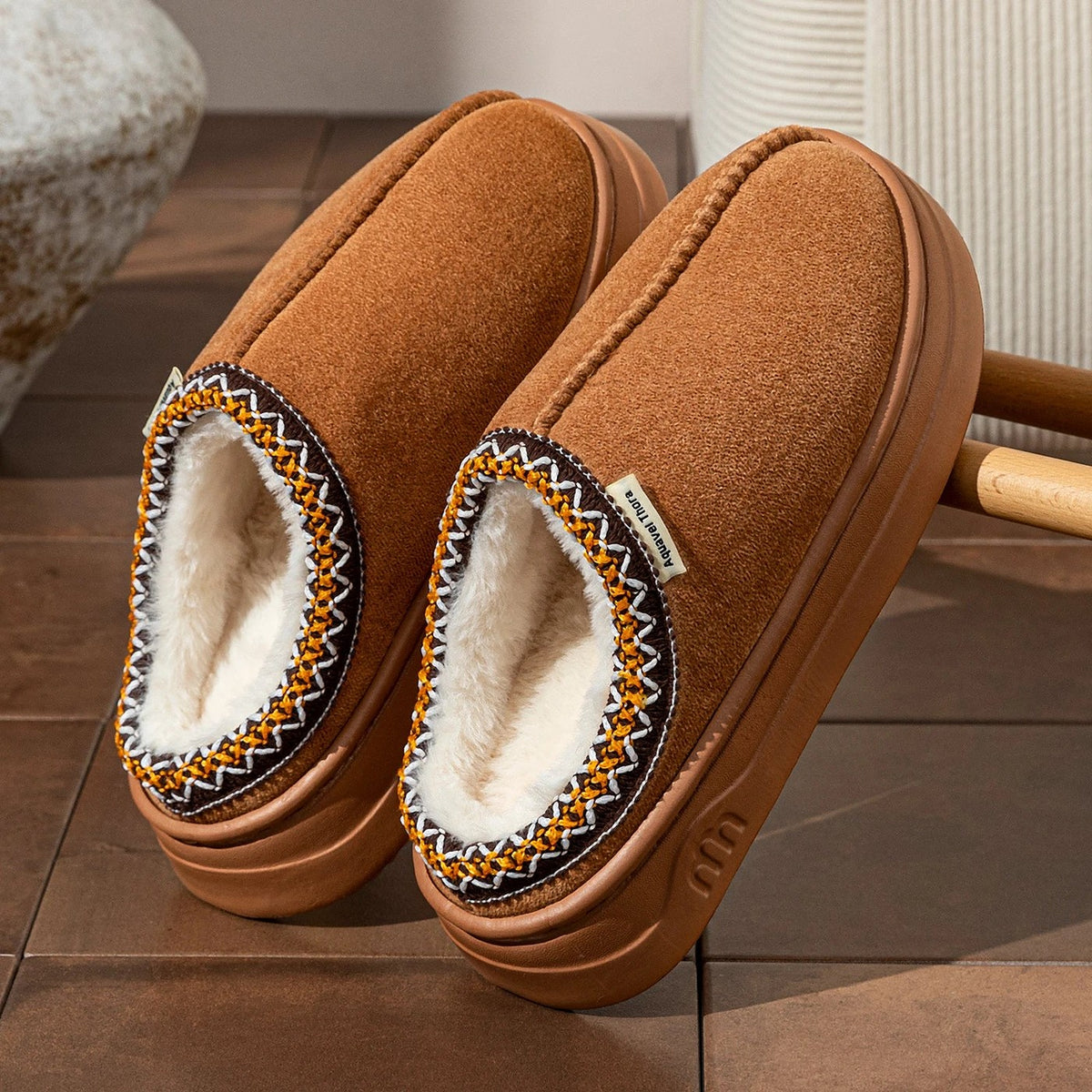 Damessloffen Pantoffelboots met Plateauzool Antislip