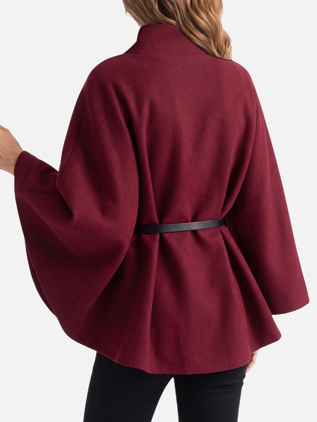 Dames Korte Cape Jas met Riem