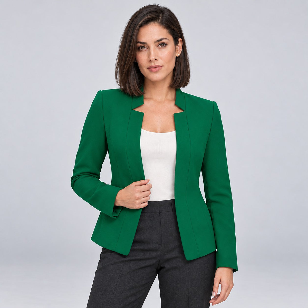 Dames Gebreide Blazer met Open Voorkant