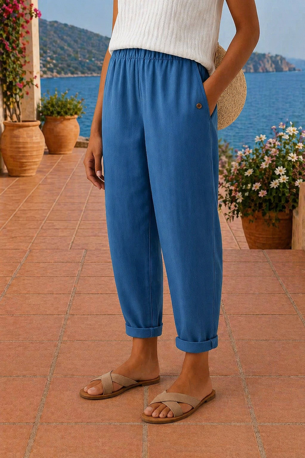 Dames Zomerbroek met Elastische Taille