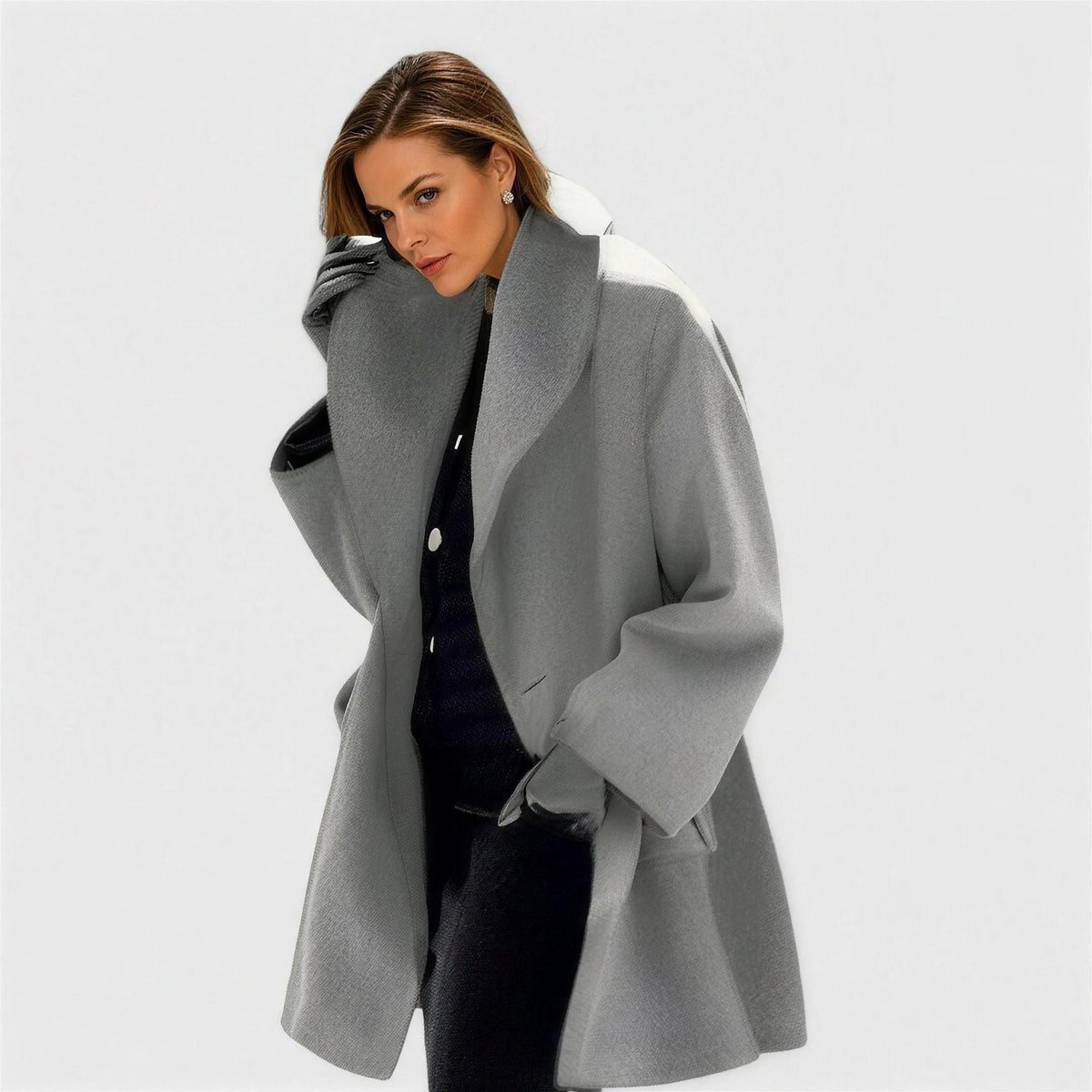 Dames Lange Oversized Jas met Zakken