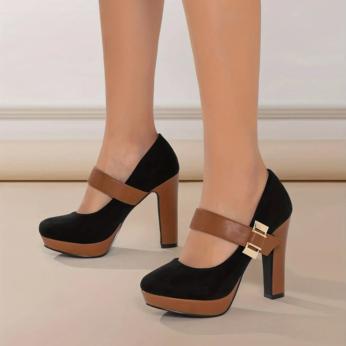 Dames Mary Jane Pumps met Plateau