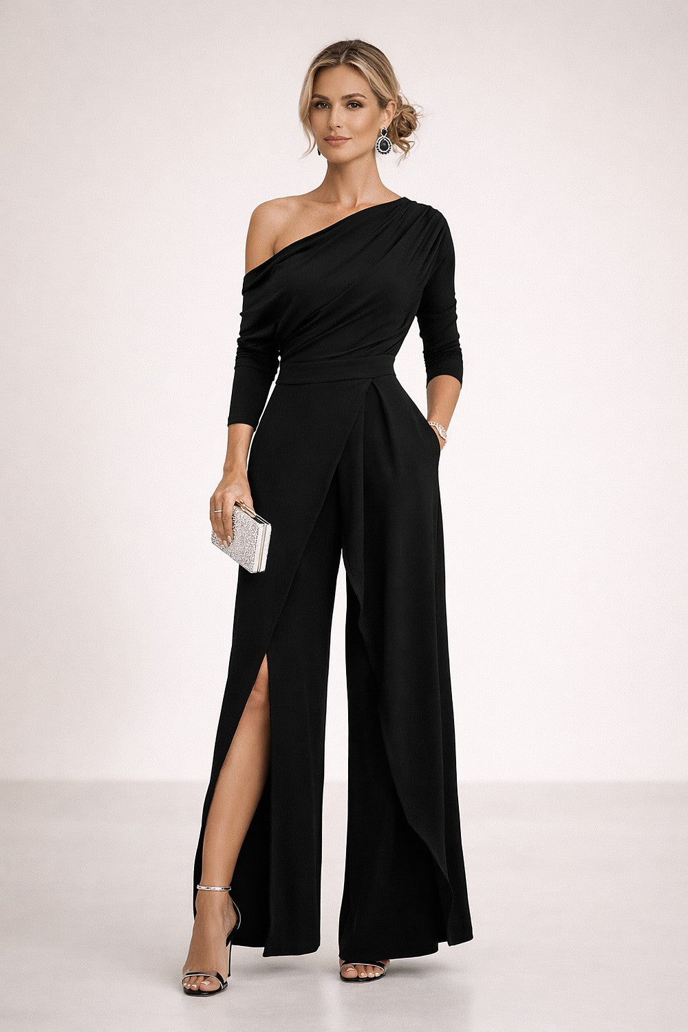 Damesjumpsuit met Wijde Pijp en Mouwen