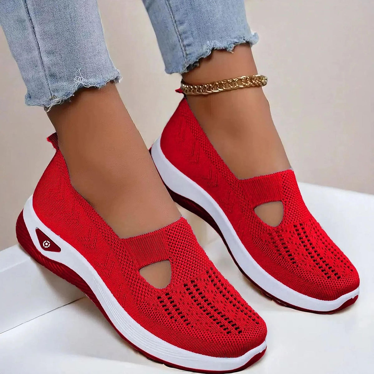 Dames Ademende Instap Sneakers