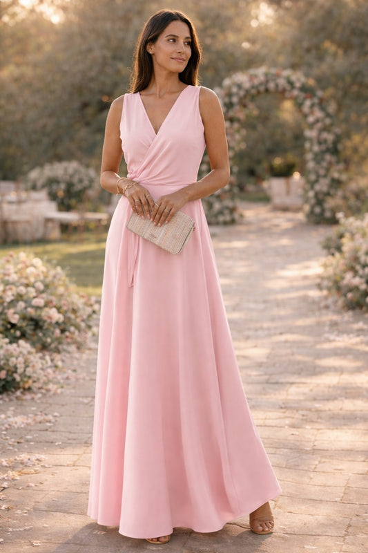 Dames Maxi Jurk voor Bruiloft met V-hals