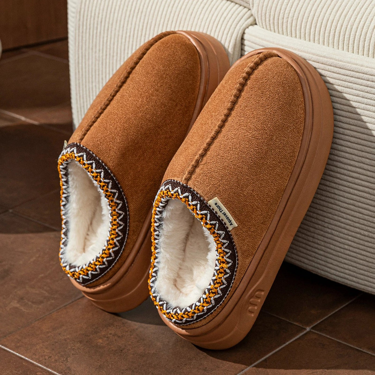 Damessloffen Pantoffelboots met Plateauzool Antislip