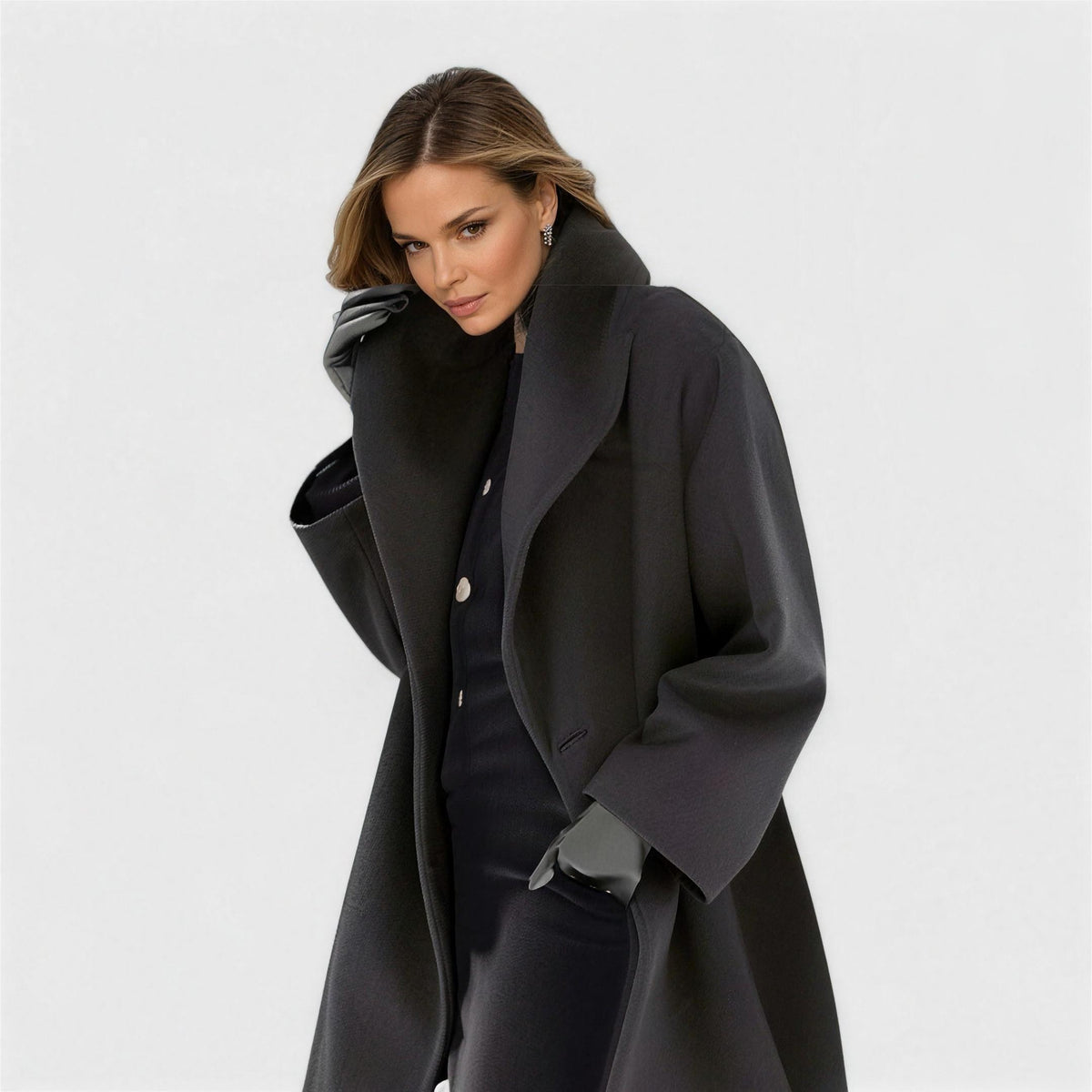 Dames Lange Oversized Jas met Zakken