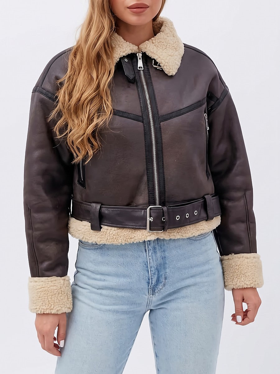 Dames Lammy Coat met Teddykraag