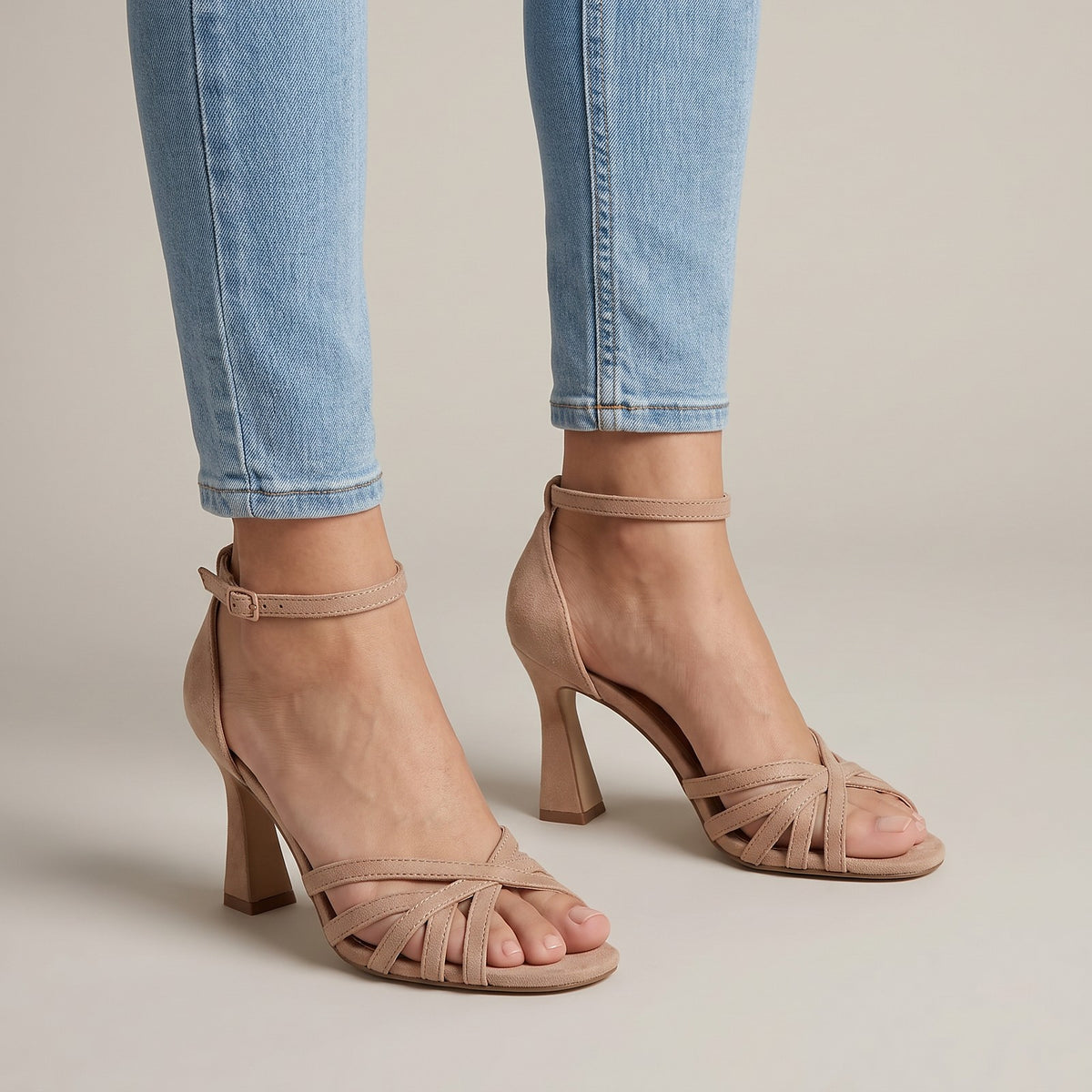 Dames Sandalen met Hak en Enkelband