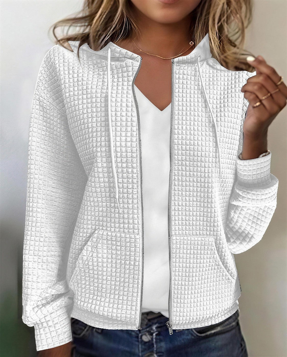 Damesvest met Capuchon en Rits