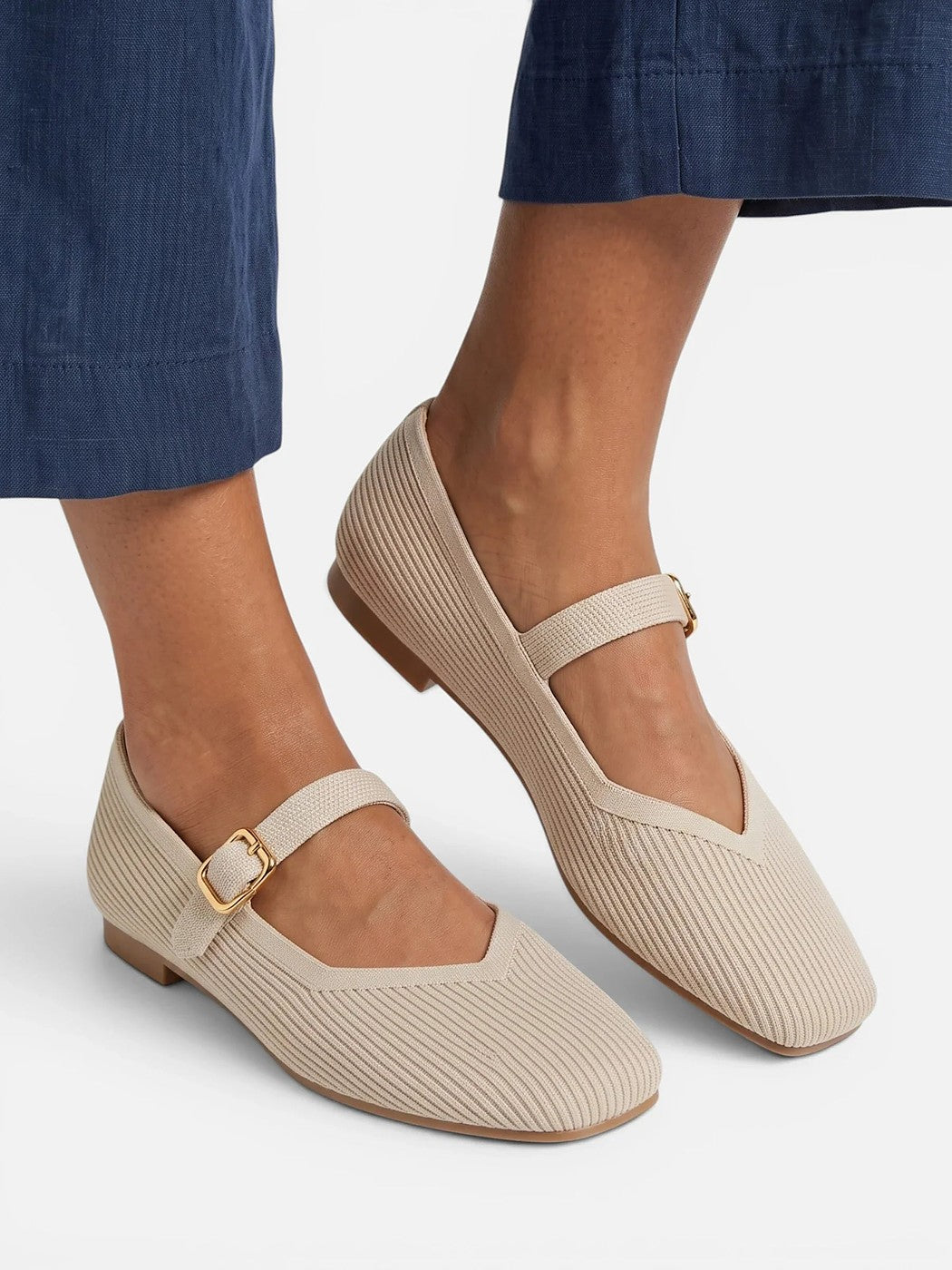 Dames Platte Mary Jane Schoenen met Gesp