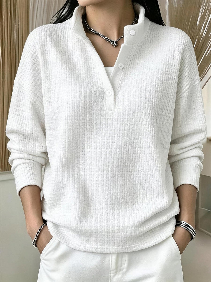 Dames Sweater met Hoge Boordkraag
