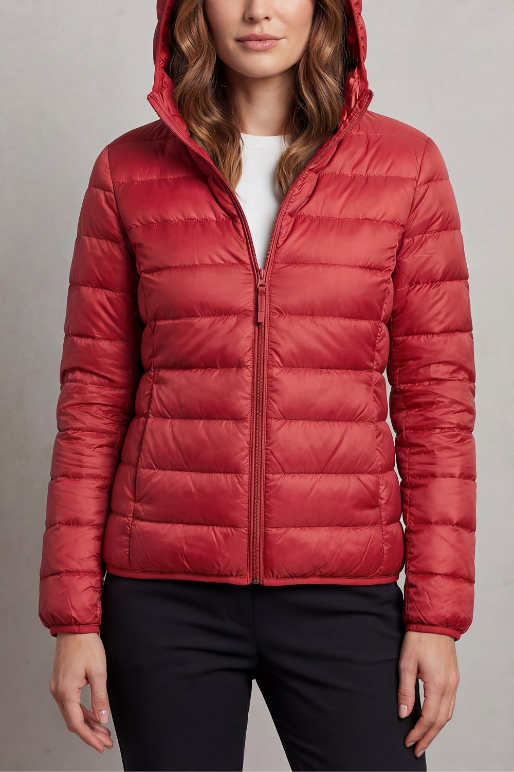 Dames Opvouwbare Puffer Jas met Capuchon