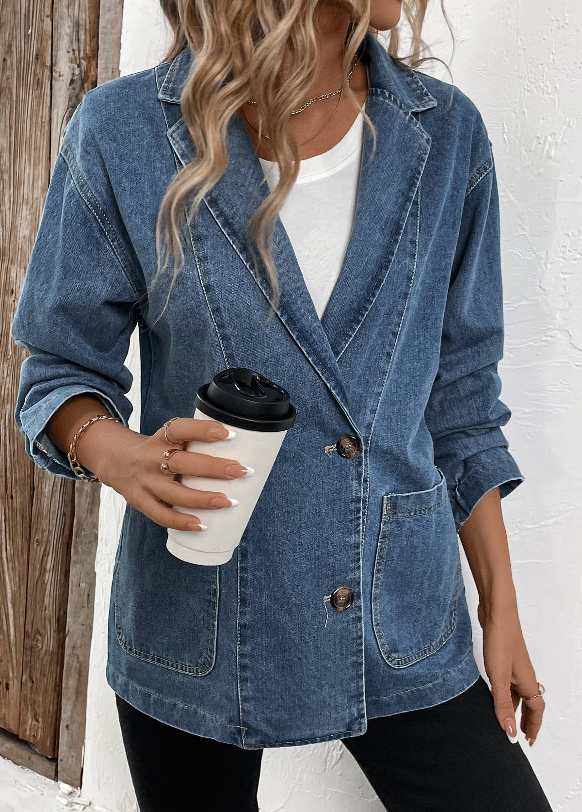 Dames Spijkerblazer met Reverskraag