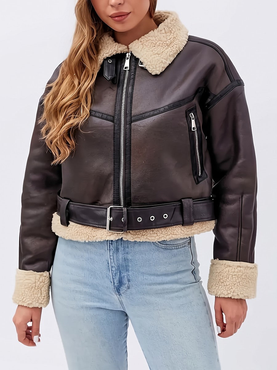 Dames Lammy Coat met Teddykraag