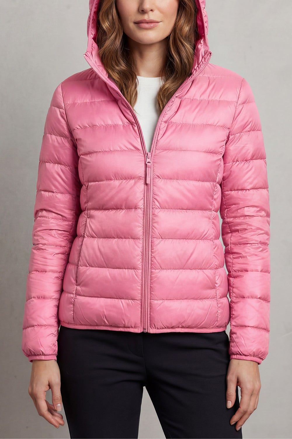 Dames Opvouwbare Puffer Jas met Capuchon